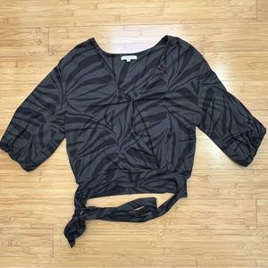 Z Supply Clara Tropical Zebra Wrap Top